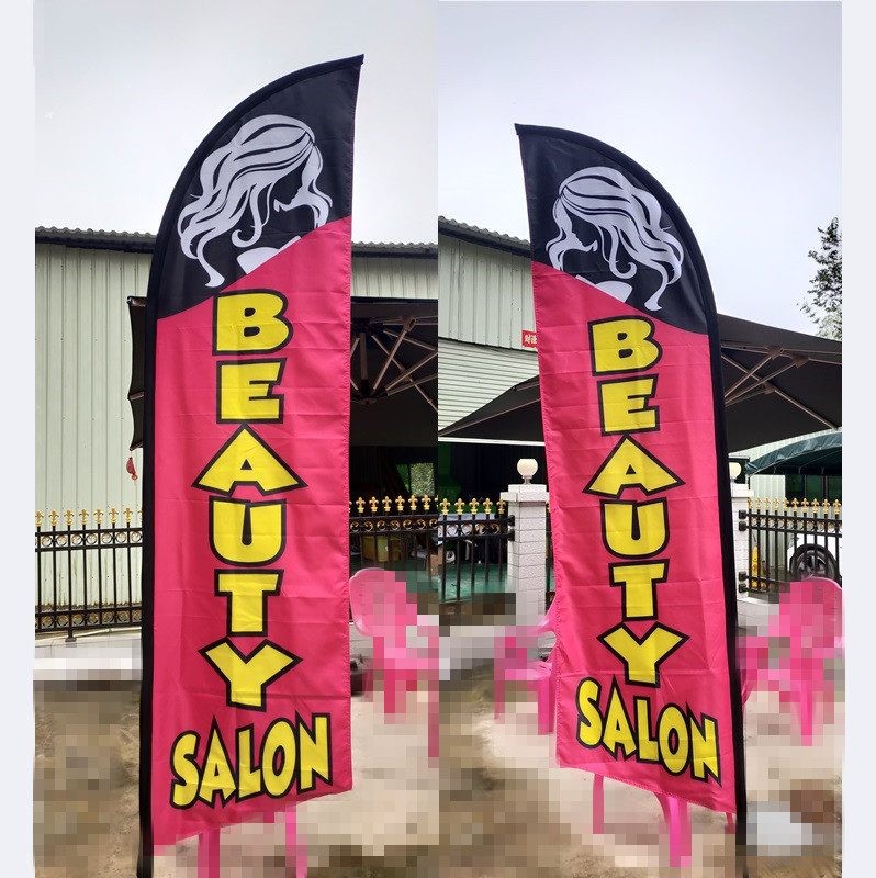 BANDERA DE PLUMAS COMERCIAL DE DOBLE CARA PREIMPRESIÓN DE 3,4 M