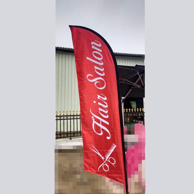 BANDERA DE PLUMAS COMERCIAL DE DOBLE CARA PREIMPRESIÓN DE 3,4 M