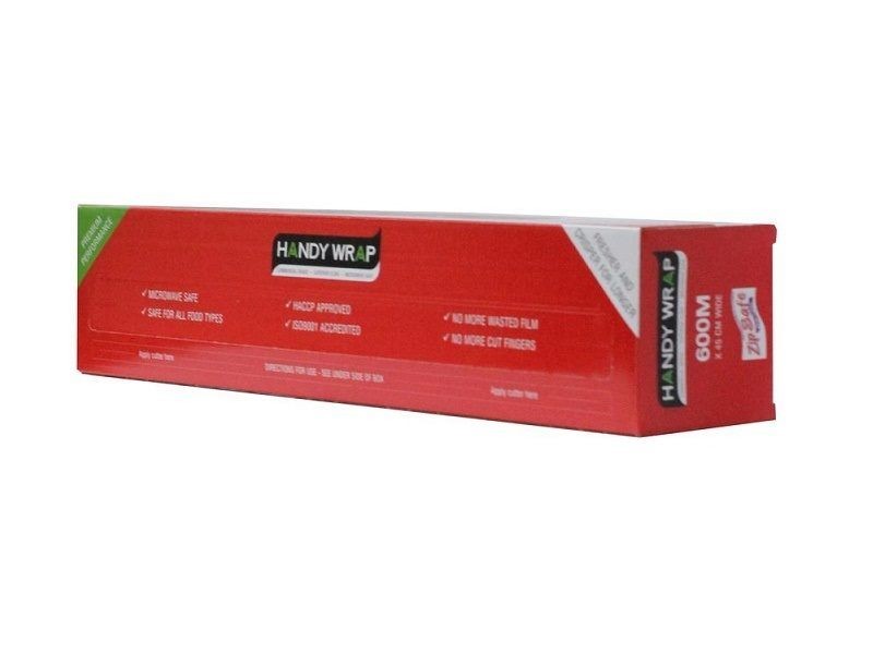 Film de embalaje Handy Wrap 600MX35CM, cortador de cajas y portaobjetos, film para catering, film transparente