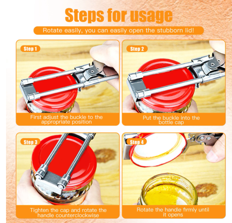Nuevo dispositivo de tapado de acero inoxidable que ahorra mano de obra, abridor de botellas rápido Laoganma para el hogar, abridor de tapas antideslizante, dispositivo de tapado