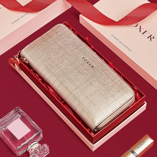 Monedero con múltiples ranuras para tarjetas, largo y ligero, de lujo, popular, para mujer