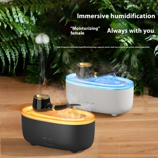 Humidificador de escritorio con difusor de aroma de pipa de tabaco creativo