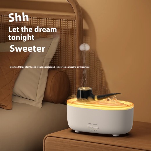 Humidificador de escritorio con difusor de aroma de pipa de tabaco creativo