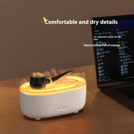 Humidificador de escritorio con difusor de aroma de pipa de tabaco creativo