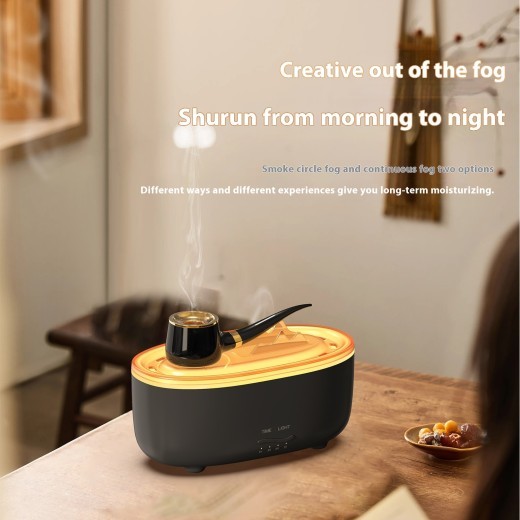 Humidificador de escritorio con difusor de aroma de pipa de tabaco creativo