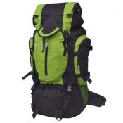 Mochila de senderismo Vida XL XXL 75 L negra y verde