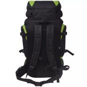 Mochila de senderismo Vida XL XXL 75 L negra y verde