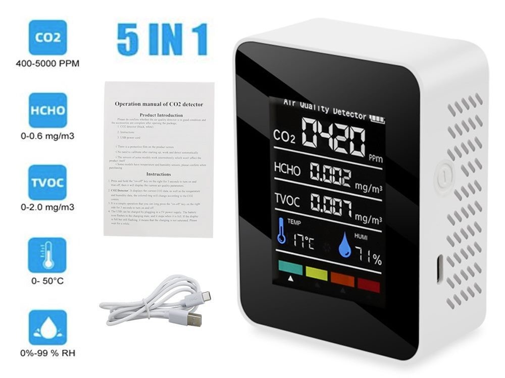Monitor de aire, detector de CO2, invernadero, almacén, calidad del aire, venta, oferta de acciones de Nueva Zelanda