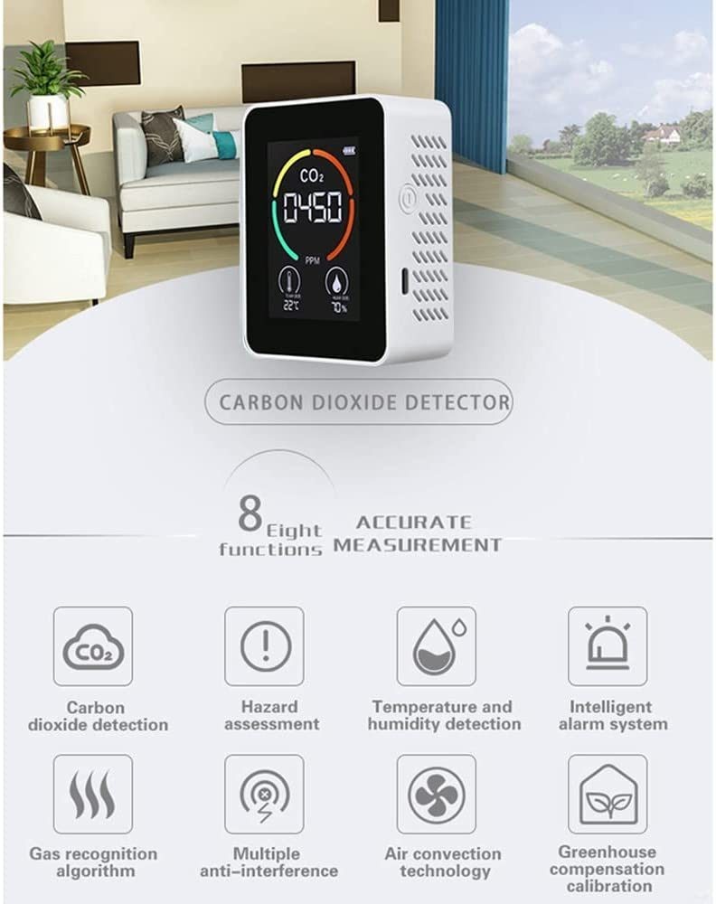 Monitor de aire, detector de CO2, invernadero, almacén, calidad del aire, venta, oferta de acciones de Nueva Zelanda