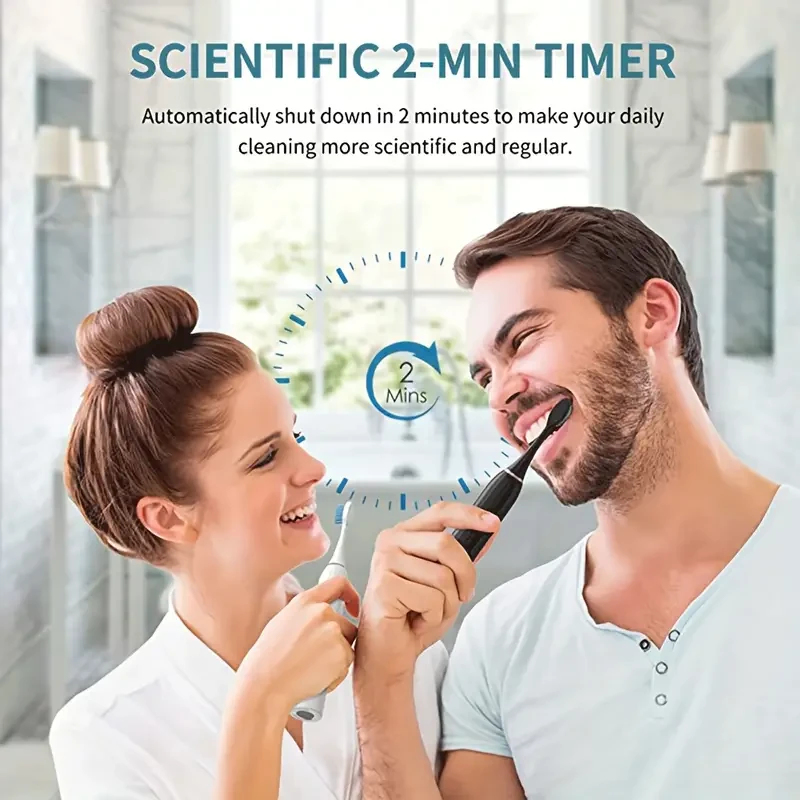 Cepillo de dientes eléctrico inteligente con temporizador de 6 velocidades