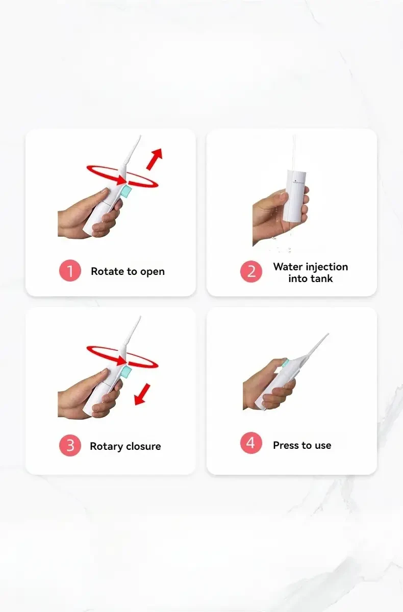Irrigador bucal de alta presión para la salud de las encías