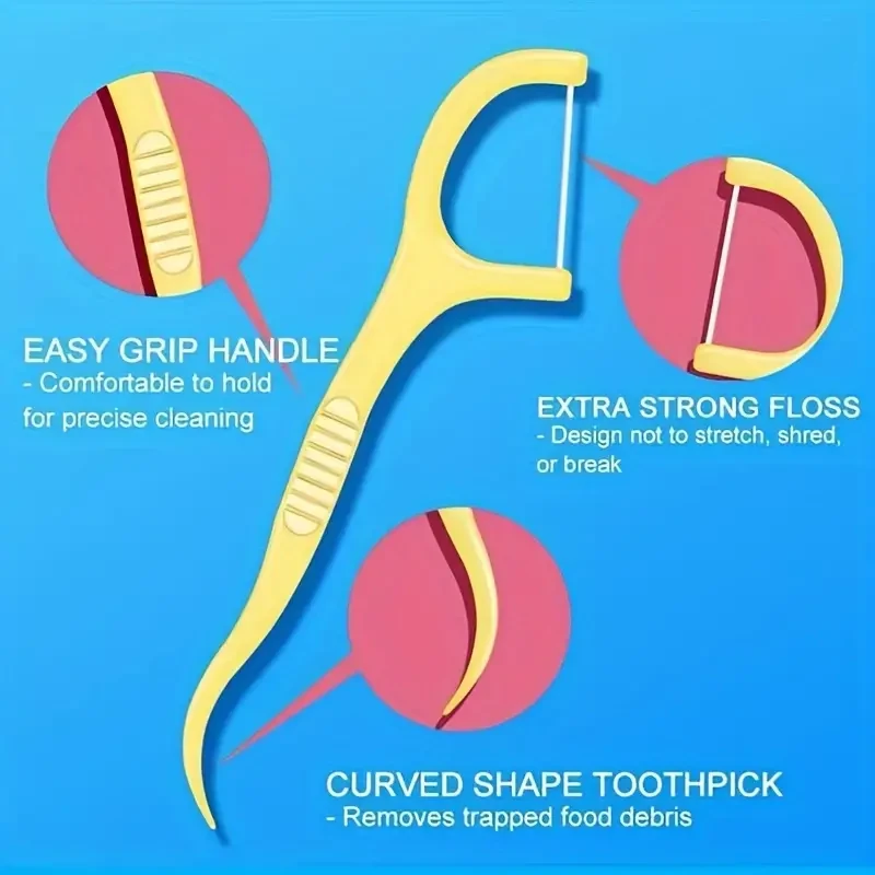 Palillos de hilo dental desechables empaquetados individualmente