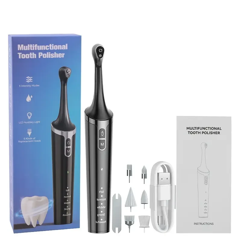 Pulidor de dientes recargable para blanqueamiento y limpieza diaria de dientes.