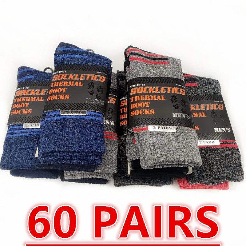 (60 pares) Calcetines térmicos de trabajo para mujer, talla 10-13