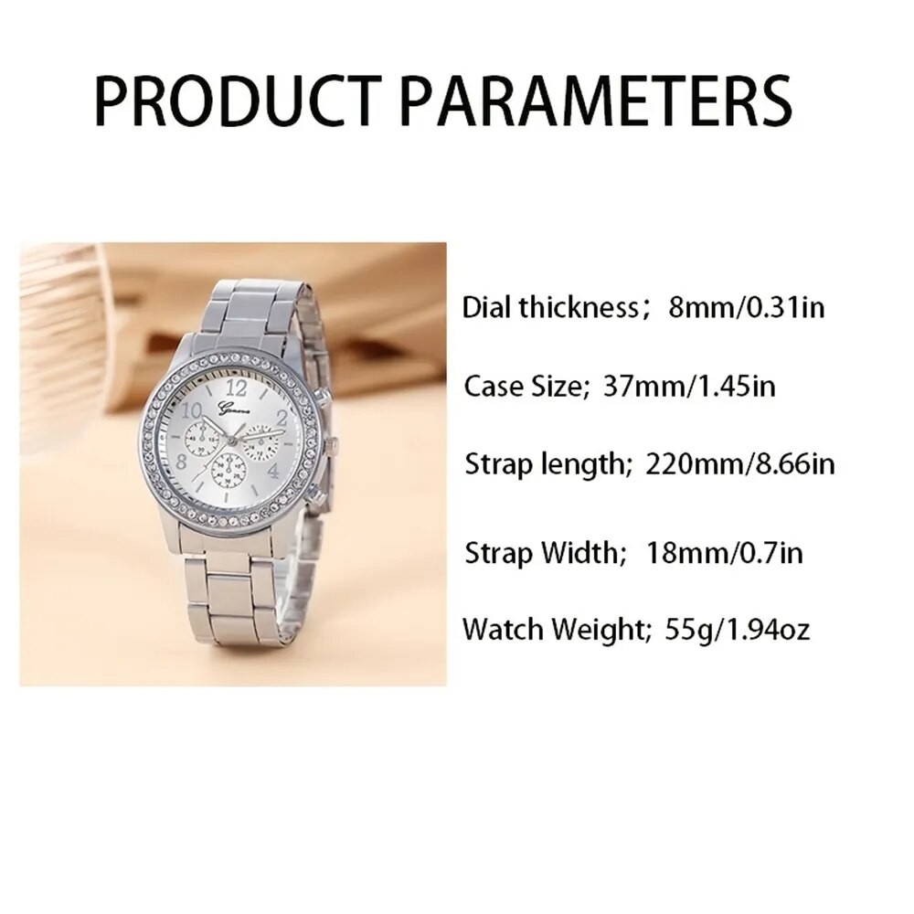 Reloj de pulsera de cuarzo para mujer