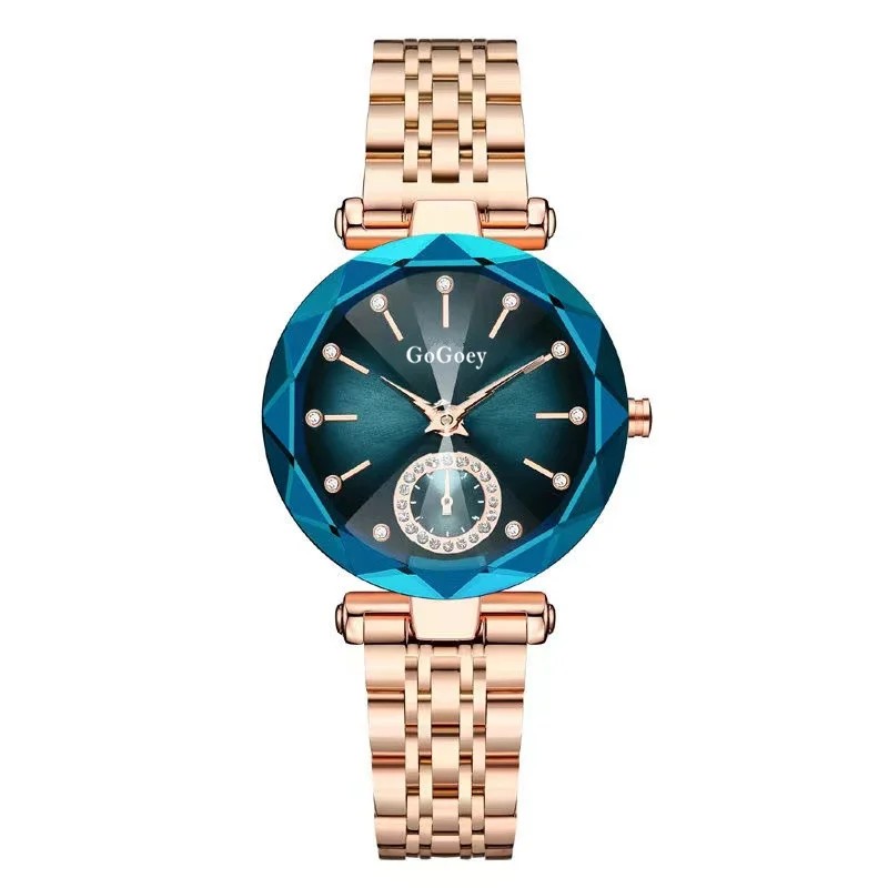 Reloj de cuarzo de acero de moda para mujer