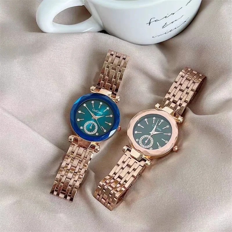 Reloj de cuarzo de acero de moda para mujer