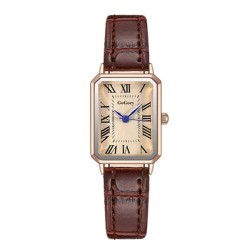 Reloj de cuarzo para mujer con correa de cuero