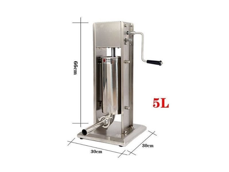 Embutidora de salchichas comercial de acero inoxidable de 5 l