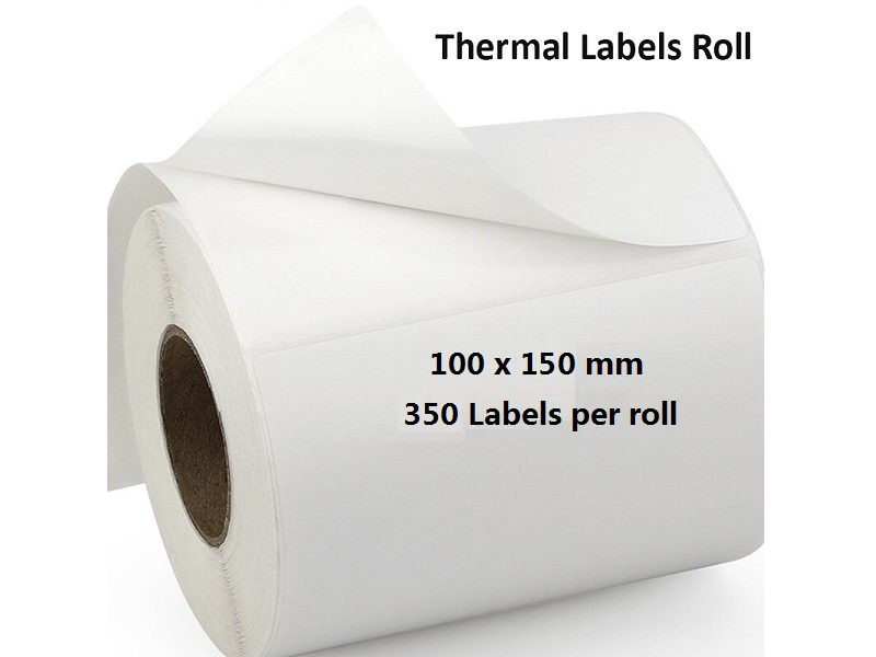 1 rollo de etiquetas térmicas directas premium de 100 x 150 mm, 350 unidades por rollo, etiquetas para mensajería