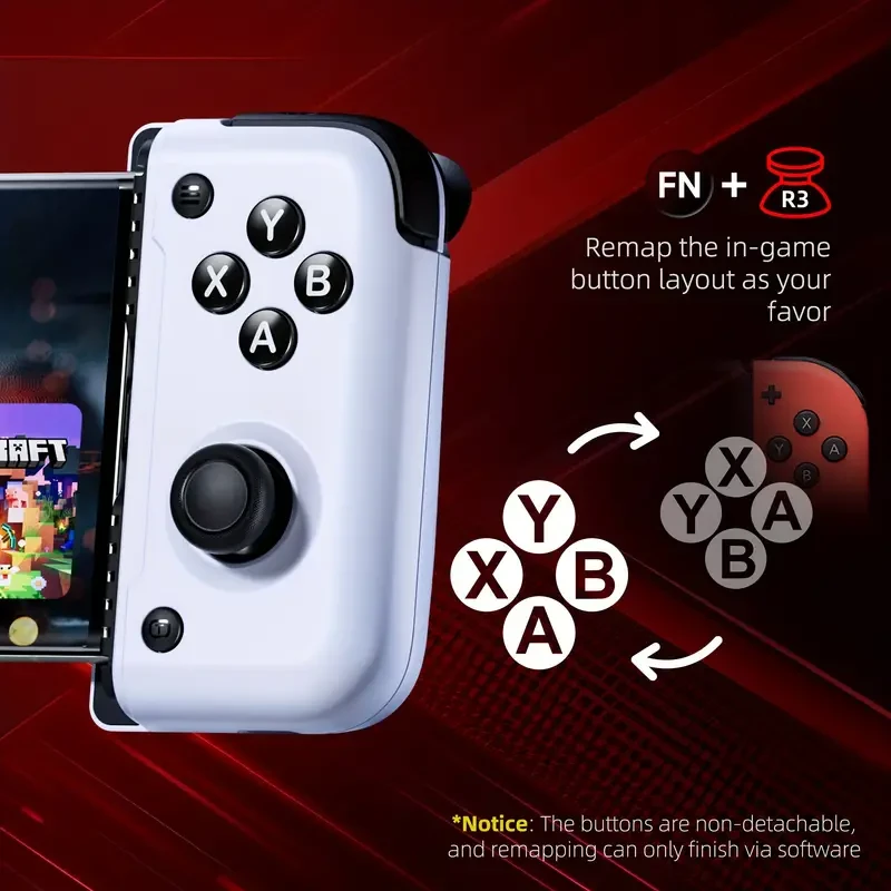 Controlador de juegos inalámbrico EasySMX M05, joystick de modo dual, respuesta ajustable de 500 Hz, compatible con Android e iOS, turbo y macro.