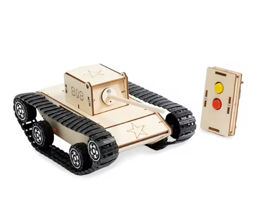 Juguete educativo de control remoto con tanque de vapor, modelo de tecnología, ciencia experimental, madera, rompecabezas para armar, material didáctico.