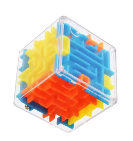Cubo mágico de laberinto 3D, rompecabezas transparente de seis lados, cubo de velocidad, bola rodante, cubos mágicos, laberinto, juguetes para niños, juguetes antiestrés.