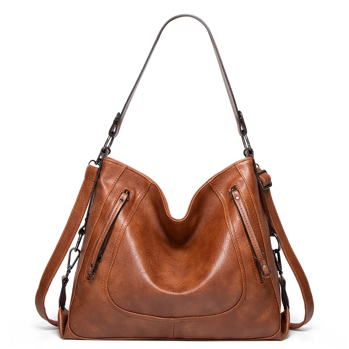 Bolso de mano de gran capacidad, estilo casual, estilo retro, tipo bandolera, estilo retro