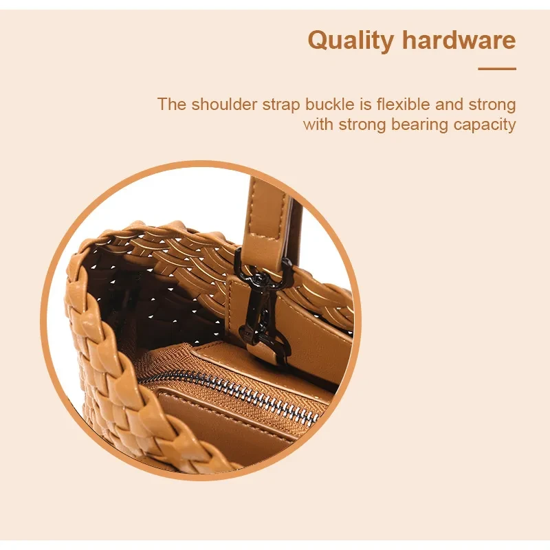 Bolso bandolera portátil de gran capacidad, tejido y tote.