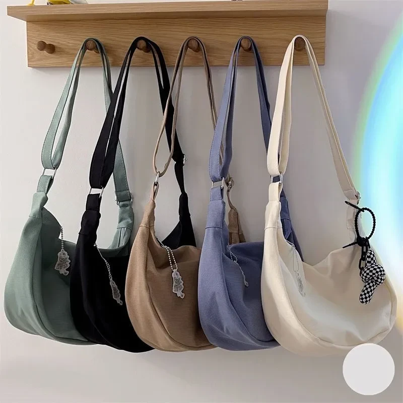 Bolso bandolera sencillo de color liso para mujer