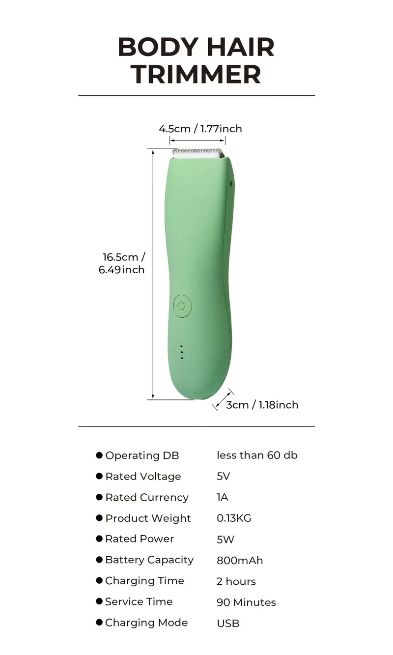 Recortador de vello corporal profesional, recortador de ingles y cuerpo para hombres, afeitadora eléctrica de testículos, recortadora de vello púbico para hombres y bikini para mujeres, regalo navideño.