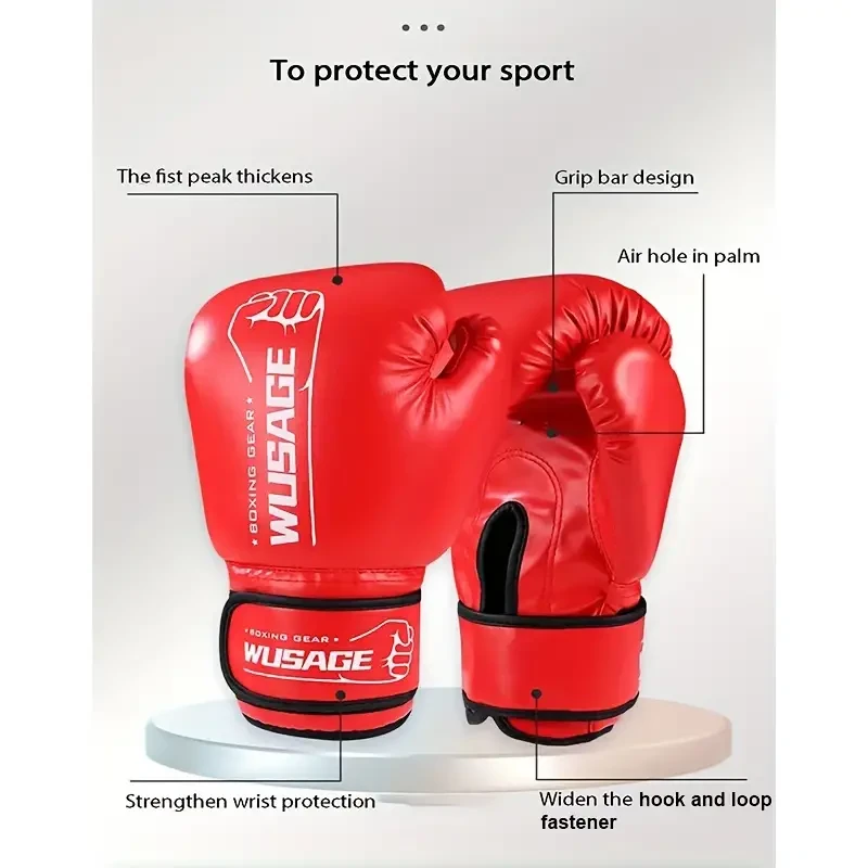 1 par de guantes de entrenamiento de boxeo para hombres y mujeres, principiantes y boxeadores avanzados, ideales para kickboxing, MMA, muay thai, sparring, puñetazos y entrenamientos con saco pesado.