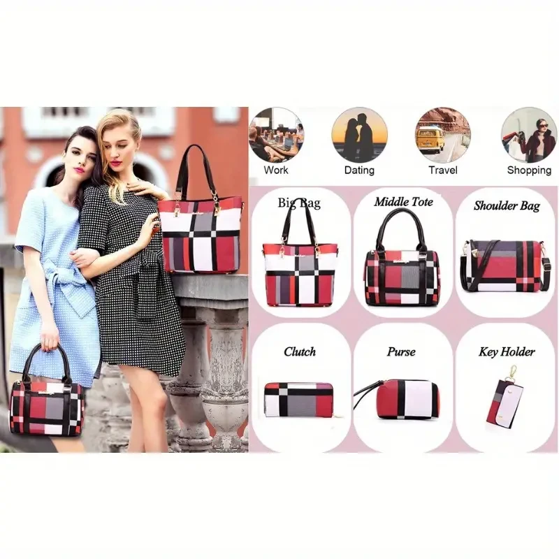 6 bolsos de mano para mujer, bolsos de hombro, carteras, bolsos tipo cartera, bolso de mano con asa superior, bolso cruzado, cartera, clutch. 4021 reseñas. 4,7 Todas las reseñas son de compras verificadas. Reseñas de artículos (4021). Reseñas de proveedor