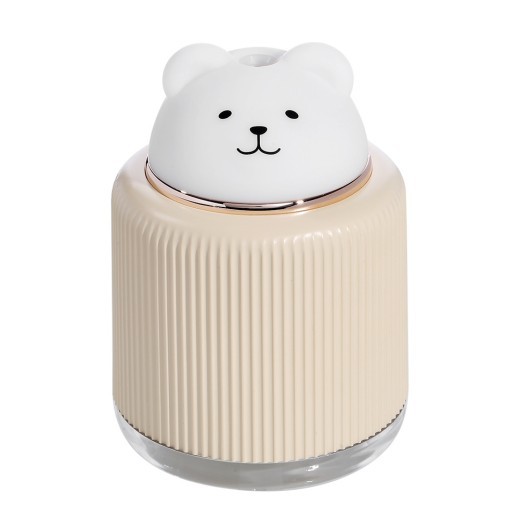 Humidificador ultrasónico de aire para el hogar y la oficina, difusor de aceites esenciales USB de 250 ml con luz LED y diseño de conejo de dibujos animados.