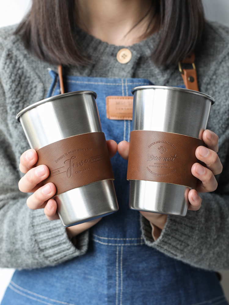 Taza de acero inoxidable, taza de café portátil, taza de café con tapa, aislamiento térmico, taza para pareja, estilo Ins, taza de café práctica