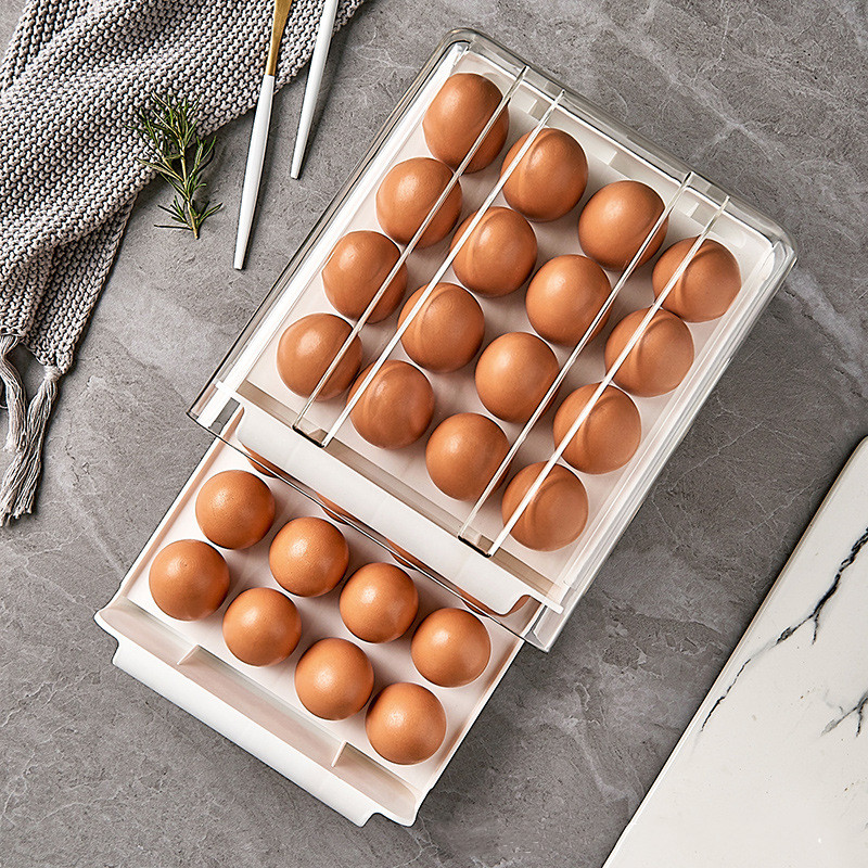Caja de almacenamiento para conservación de huevos tipo cajón de cartón