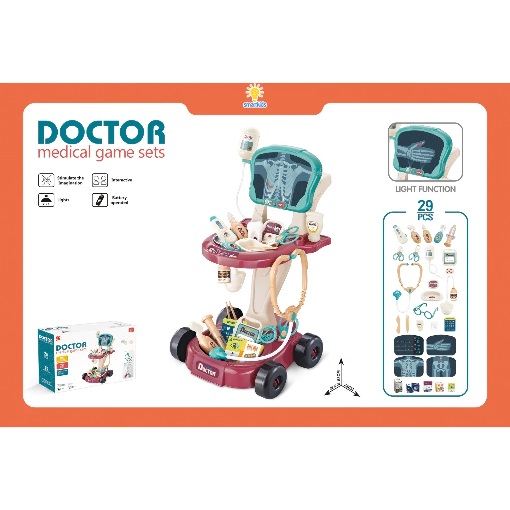 Juego completo de accesorios de médico para niños / Luz y sonido multifunción / Juguetes educativos para niños / Médico médico