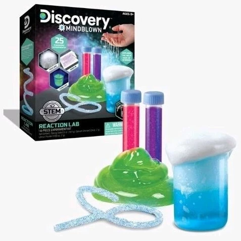 Juego de experimentos de laboratorio de reacción de Discovery Mindblown Toy de 13 piezas