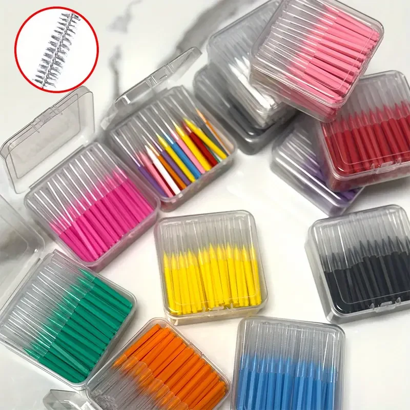 Cepillos interdentales de nailon suave para ortodoncia - Hilos dentales de limpieza profunda