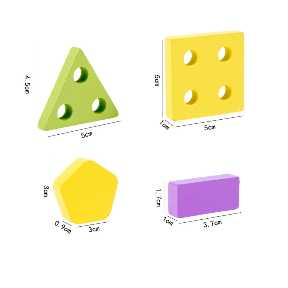Juguetes educativos de madera, rompecabezas de motor, geometría, caja de juguetes de madera 3D