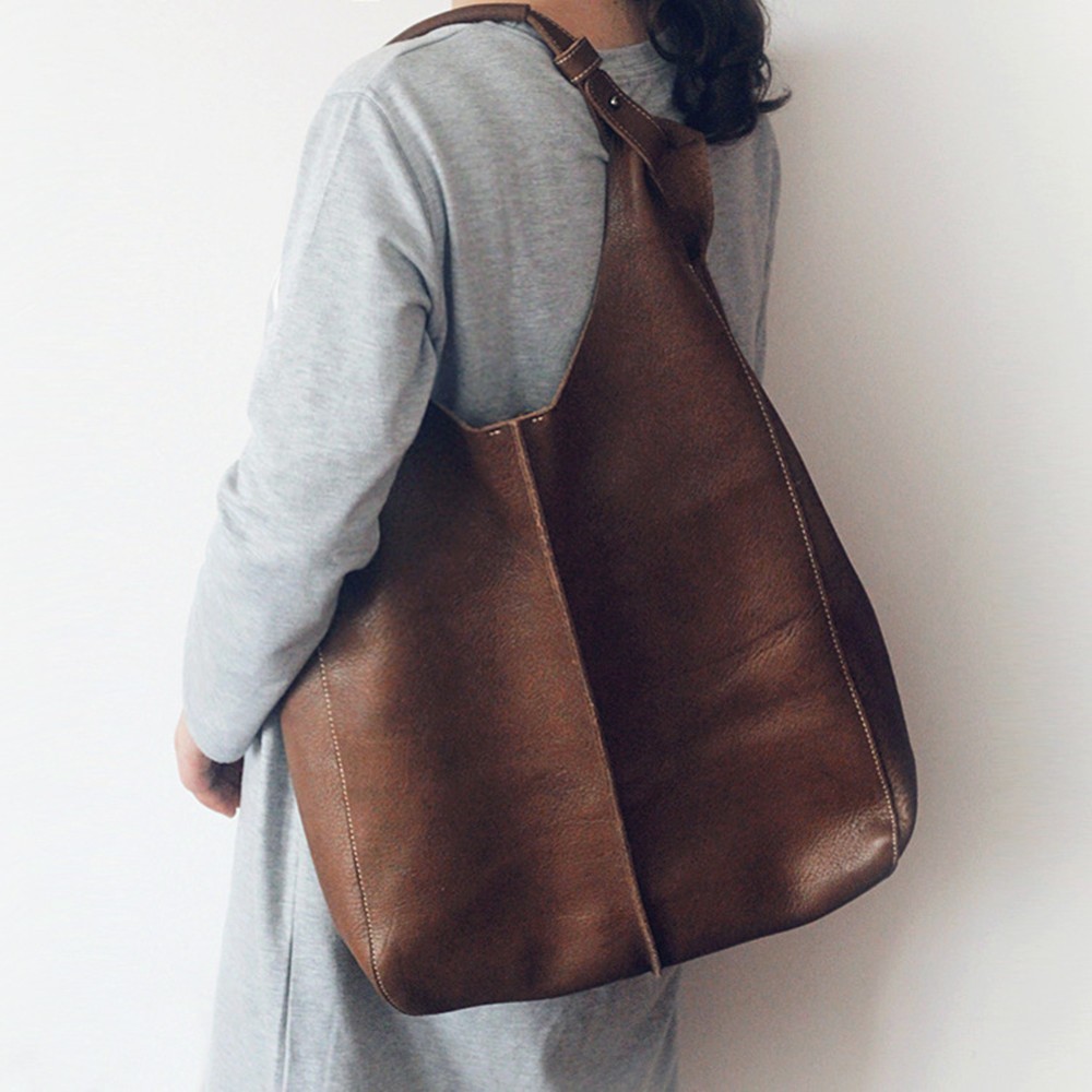 Bolso de piel de vaca de primera capa para madre e hija, de gran capacidad