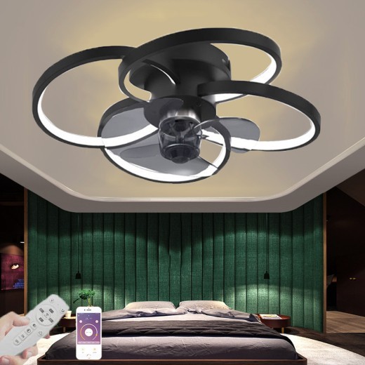 Lámpara de techo redonda y atmosférica para dormitorio
