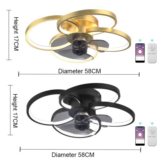 Lámpara de techo redonda y atmosférica para dormitorio