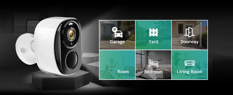 Cámara de seguridad inalámbrica, resoluciones de video 2K