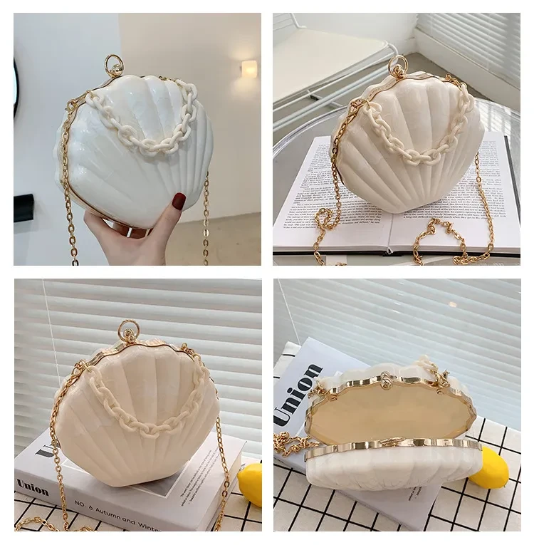 Bolso bandolera con cadena y estampado de un solo hombro
