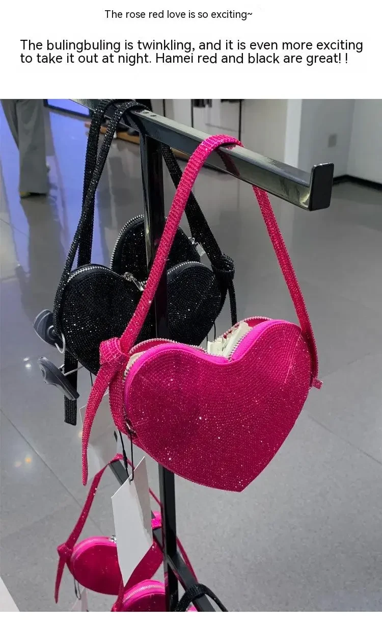 Bolso de hombro de lujo con luz de diamante Love Light