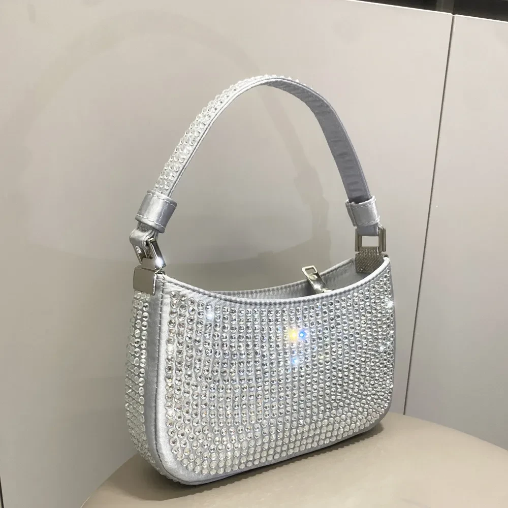 Bolso de mano con diamantes brillantes para mujer