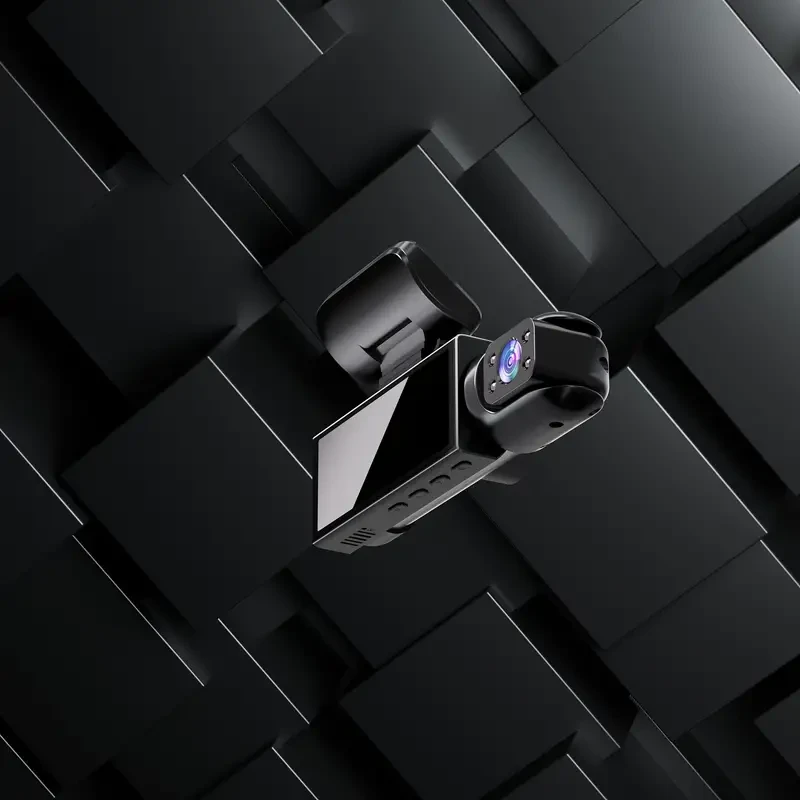 Cámara de salpicadero dual con visión nocturna por infrarrojos, doble canal 1080P frontal e interior, cámara DVR gran angular para coche con pantalla IPS de 8,03 cm, sensor de movimiento 24 horas, modo de aparcamiento, grabación en bucle (sin tarjeta de 3