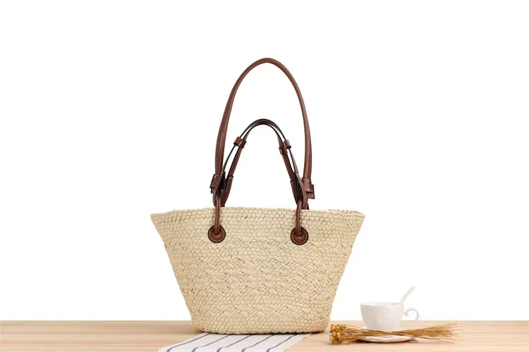 Nuevo bolso de mano de gran capacidad y tejido de doble uso