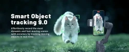 Gimbal de mano inteligente COMITOK L7C de 3 ejes con control inalámbrico, por gestos y luz de relleno integrada: perfecto para vídeos fluidos, streaming en directo y vlogs.